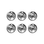 Boutons pressions de16mm à coudre en métal de couleur argent