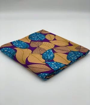 Tissu wax imprimé feuilles des 4 saisons en coton