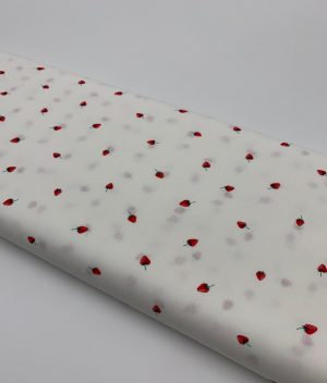 Tissu popeline de coton Mini strawberry