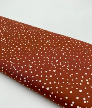 Tissu popeline decoton Dots brique