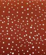 Tissu popeline de coton Dots brique