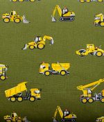 Tissu popeline de coton Construction vehicles by Poppy Europe