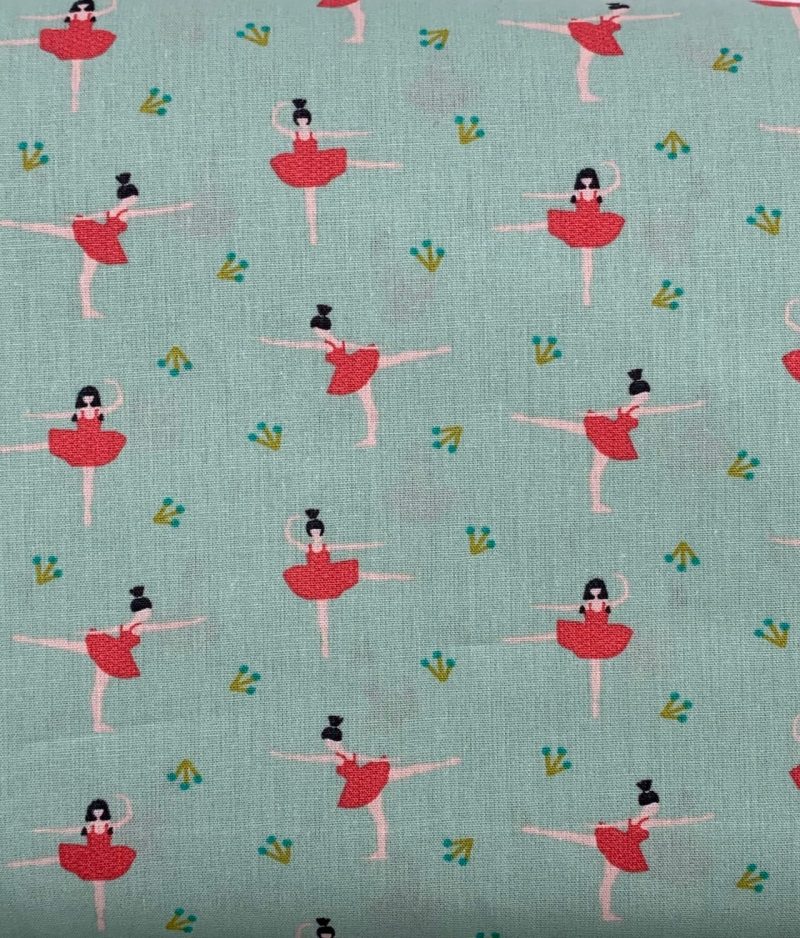 Tissu popeline de coton Beautiful ballerina by Poppy Europe