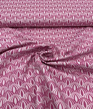Tissu popeline de coton spring vibes cherry pink by Poppy Europe