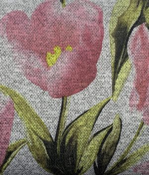 Tissu jersey imprimé tulipe