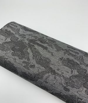 Tissu jacquard abstrait de couleur gris