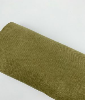 Tissu velours côtelé couleur vert militaire