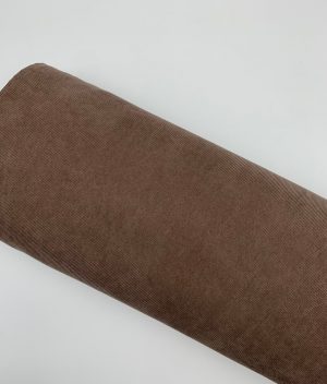 Tissu velours côtelé couleur brun