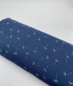 Tissu Double Gaze de Coton Pissenlits - bleu