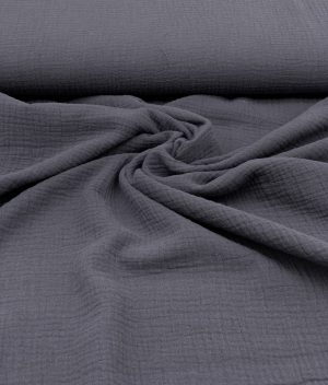 Tissu double gaze de coton uni - Violet vireo