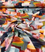 Tissu viscose radiance abstract art