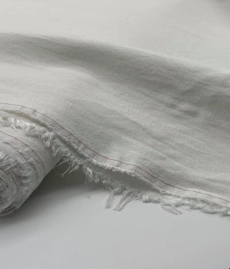 Tissu viscose lin johanna blanc