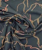 Tissu viscose chainette radiance noir