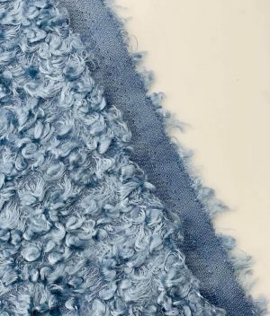 tissu fourrure curly astrakan blue 1