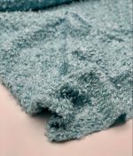 tissu fourrure curly astrakan blue mint