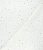 Tissu jersey de coton double lange dots blanc cassé au mètre