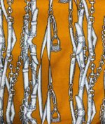 tissu crepe chainette floki orange moutarde